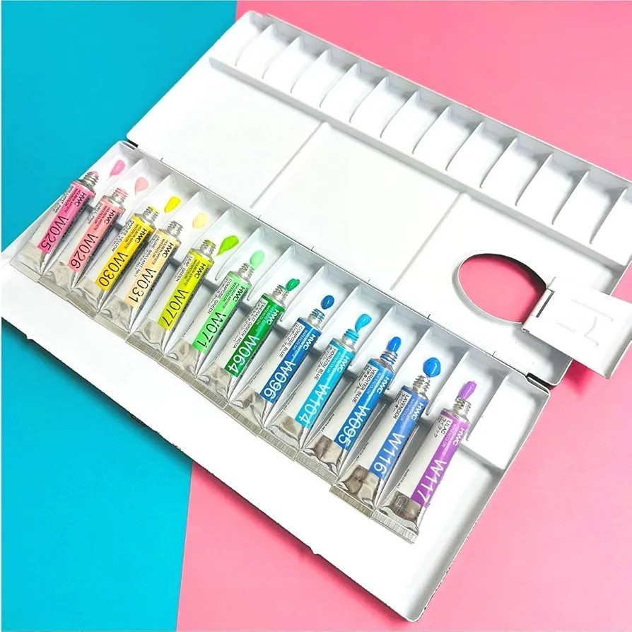 Holbein PASTEL COLORS Transparent Watercolor Paint W452, 12-0.2 fl oz (5 ml)