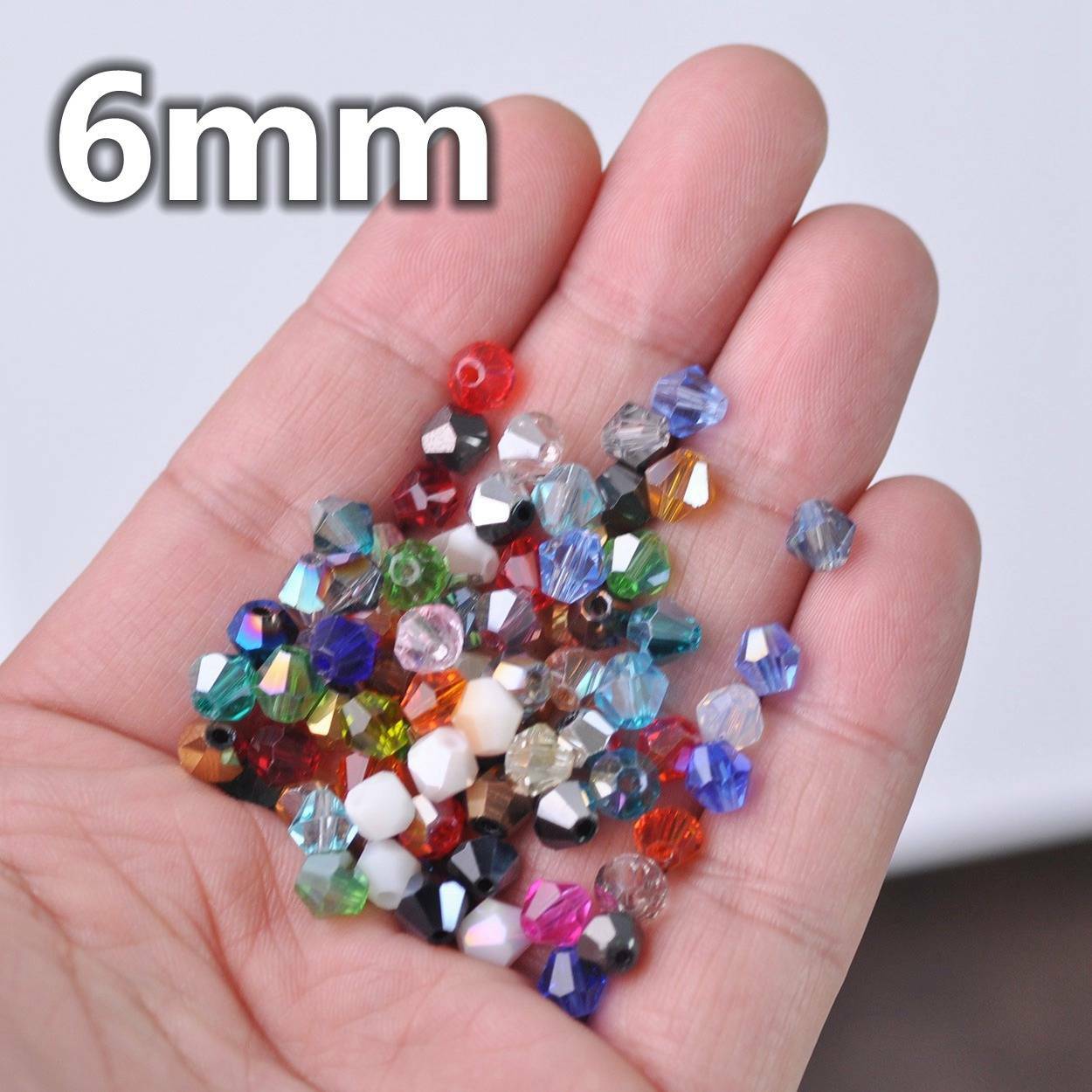 3mm 4mm 6mm 8mm Bicone Faceted Crystal Glass Loose Crafts Beads Jewelry Making