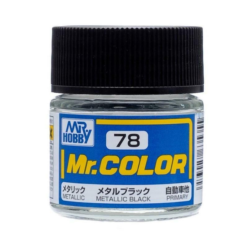 Mr. Hobby C78 Mr. Color Metallic Black Lacquer Paint 10ml – US Fast Ship