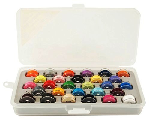 Set of 2 – Bobbin Box Organizers – One w/ 28 Prewound Bobbins – Asst Colors 1465