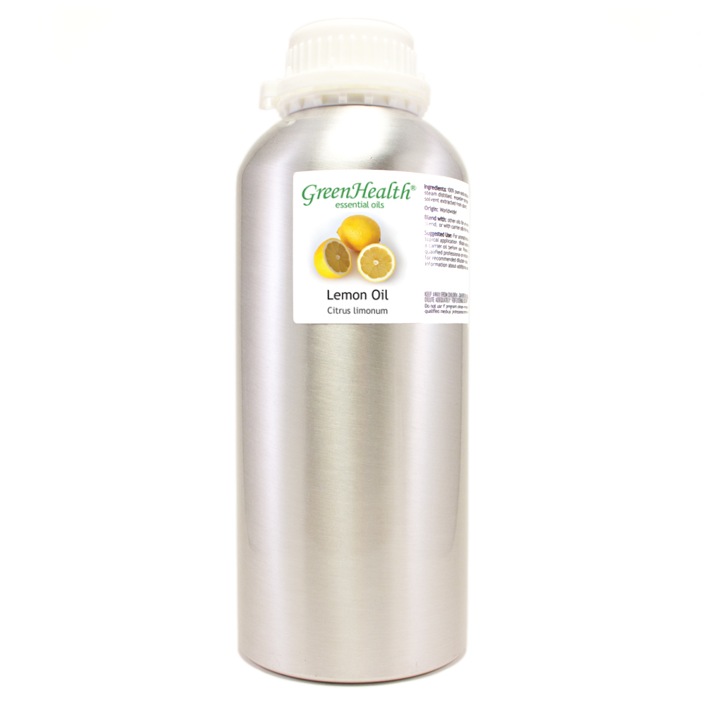 Bulk 32 fl oz Lemon Essential Oil (100% Pure & Natural) in Aluminum Bottle