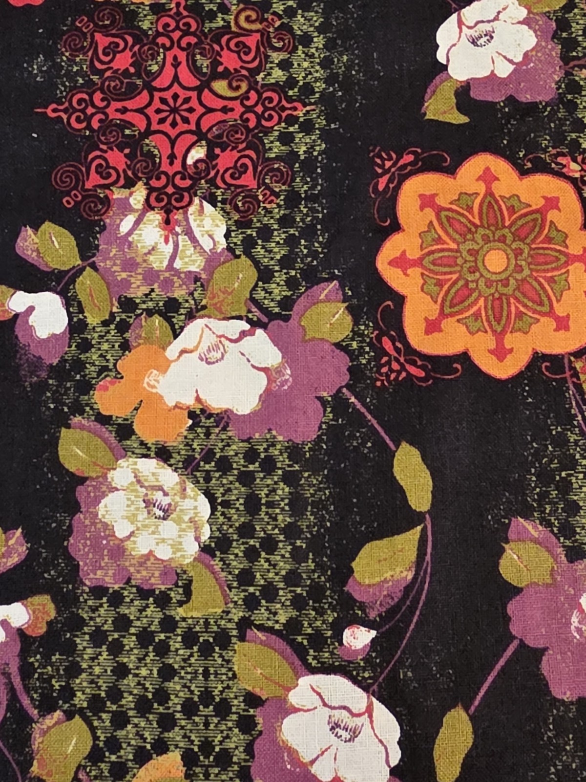 David Textiles Cotton Floral Abstract Theme, 4 Yds, $3 Per Yd