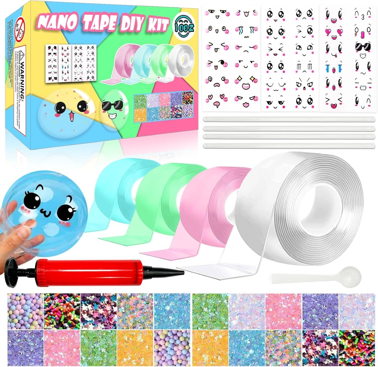 Nano Tape Bubble Kit, Nano Double Sided Adhesive Tape Bubbles, 4Pcs Nano Tape To