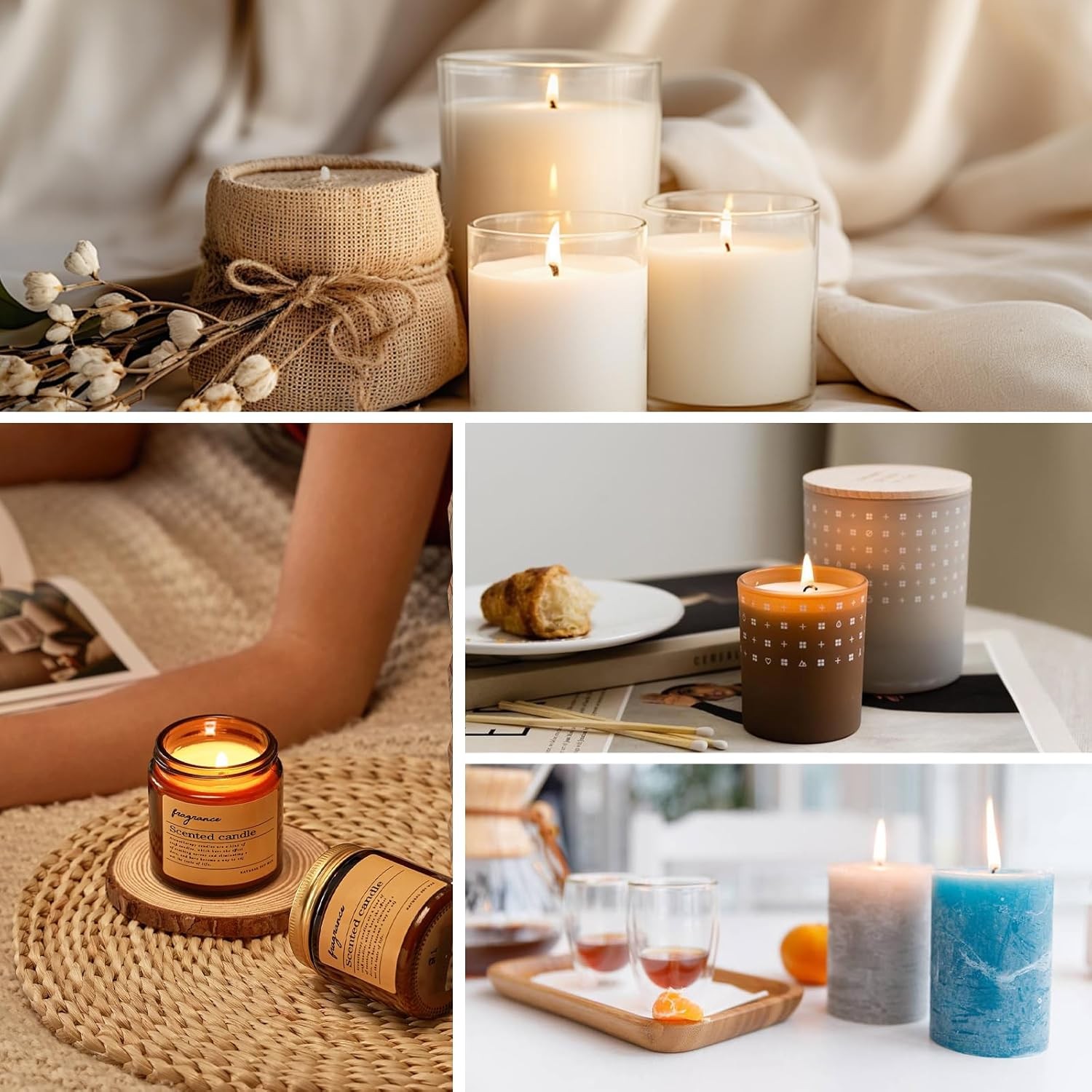 Soy Candle Wax Candle Making 10 lbs Natural Soy Wax Kit with Wicks Flakes Bulk