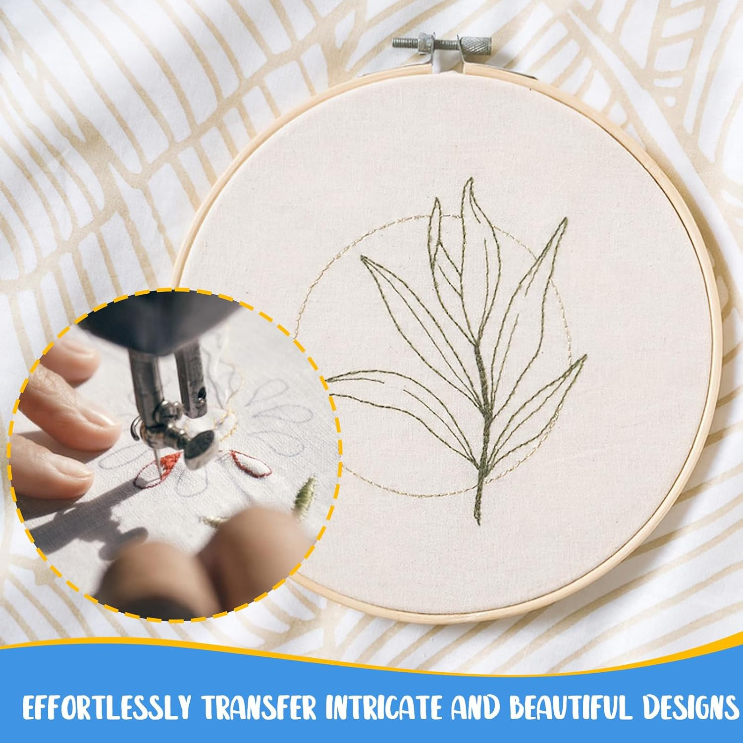 12Pcs Water Soluble Embroidery Paper, 8.5″X11″ Stick and Stitch Embroidery