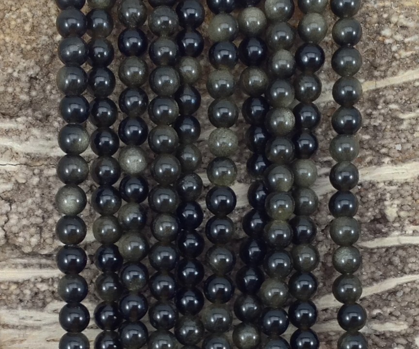 Golden Obsidian 4mm 6mm 8mm 10mm 12mm 14mm Round