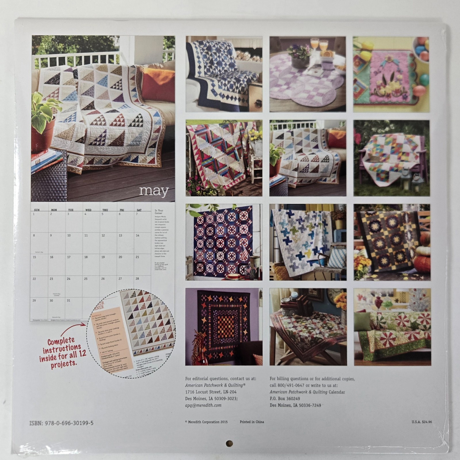 8 SEALED American Patchwork Quilting Calendars 2008-2021 BH&G ~ 12 Patterns Each