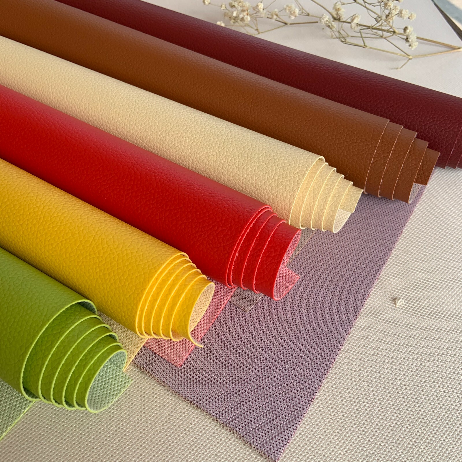 50+ Colors Vinyl Fabric Faux Leather Auto Upholstery 56″ Wide Continuous By Yard