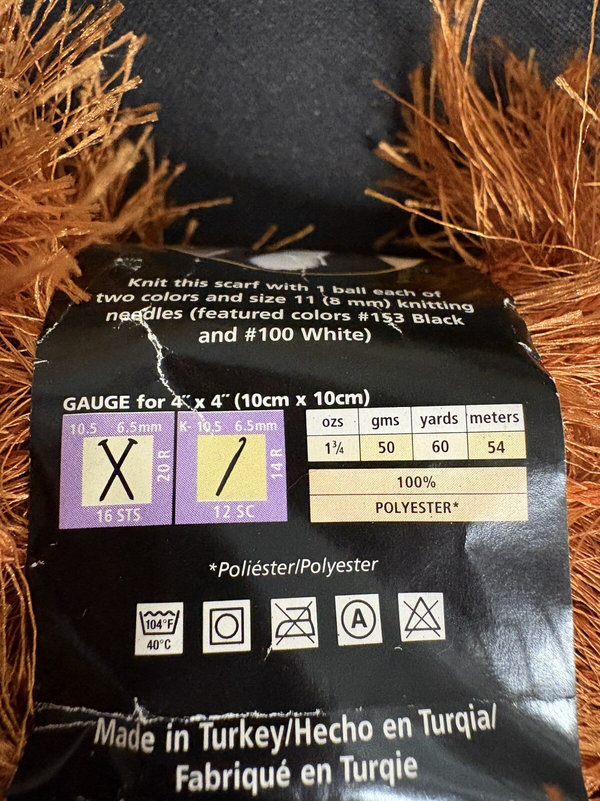 Lion Brand Yarn Fun Fur Lot of 8 Skeins varies colors