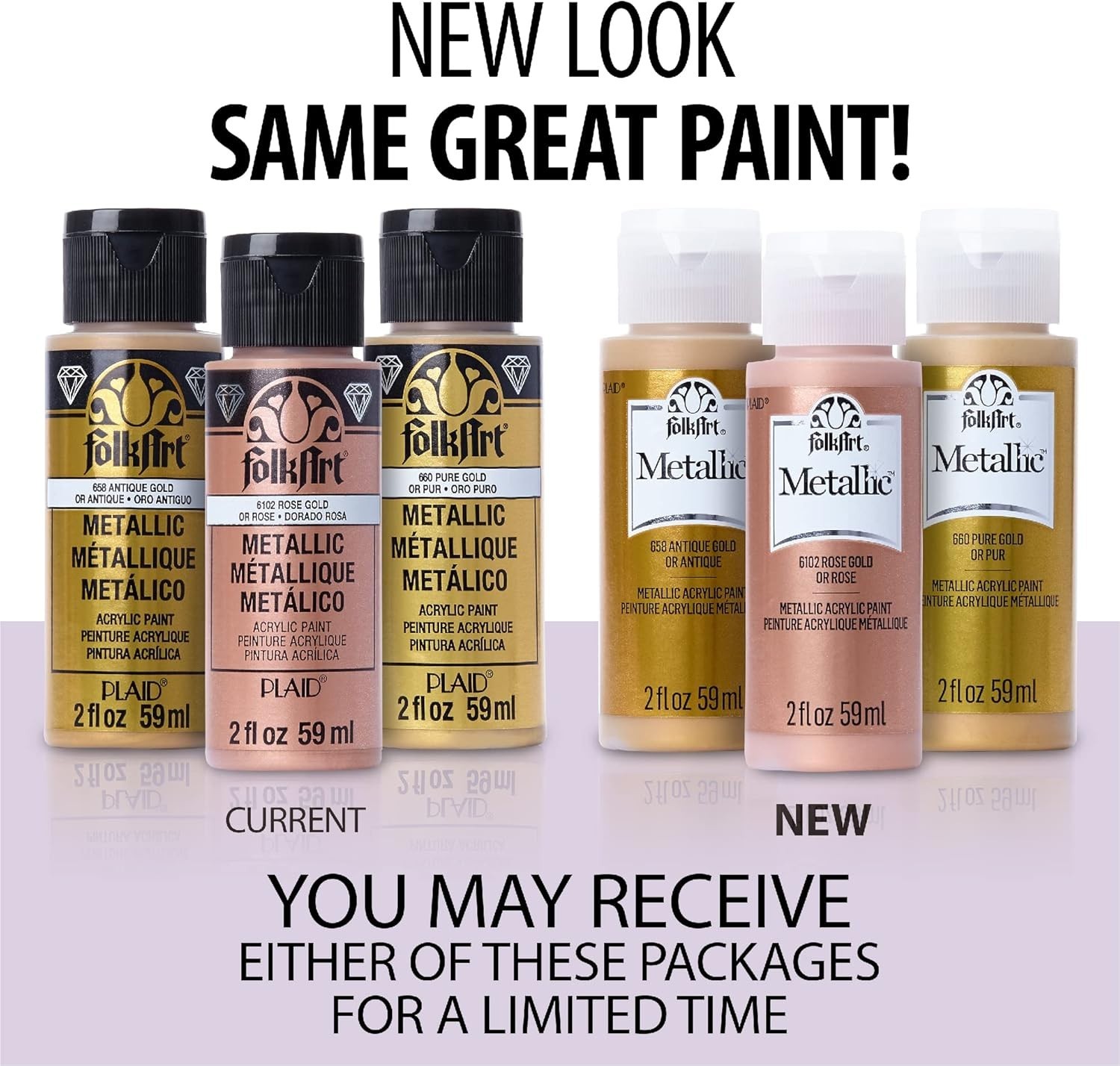 Non-Toxic 2 oz Metallic Acrylic Paint in Brilliant Sahara Gold for DIY Projects