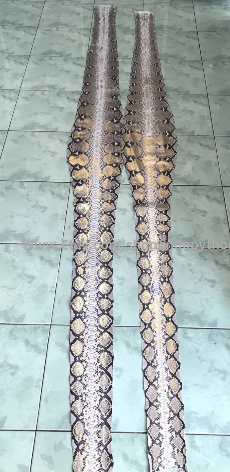 Genuine Python Leather, Natural Python leather, Hide Snake Skin, Gold SnakeSkin