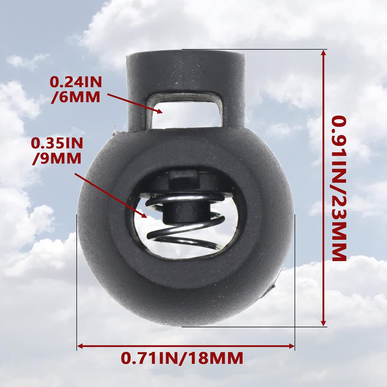 Plastic Single Hole Cord Locks