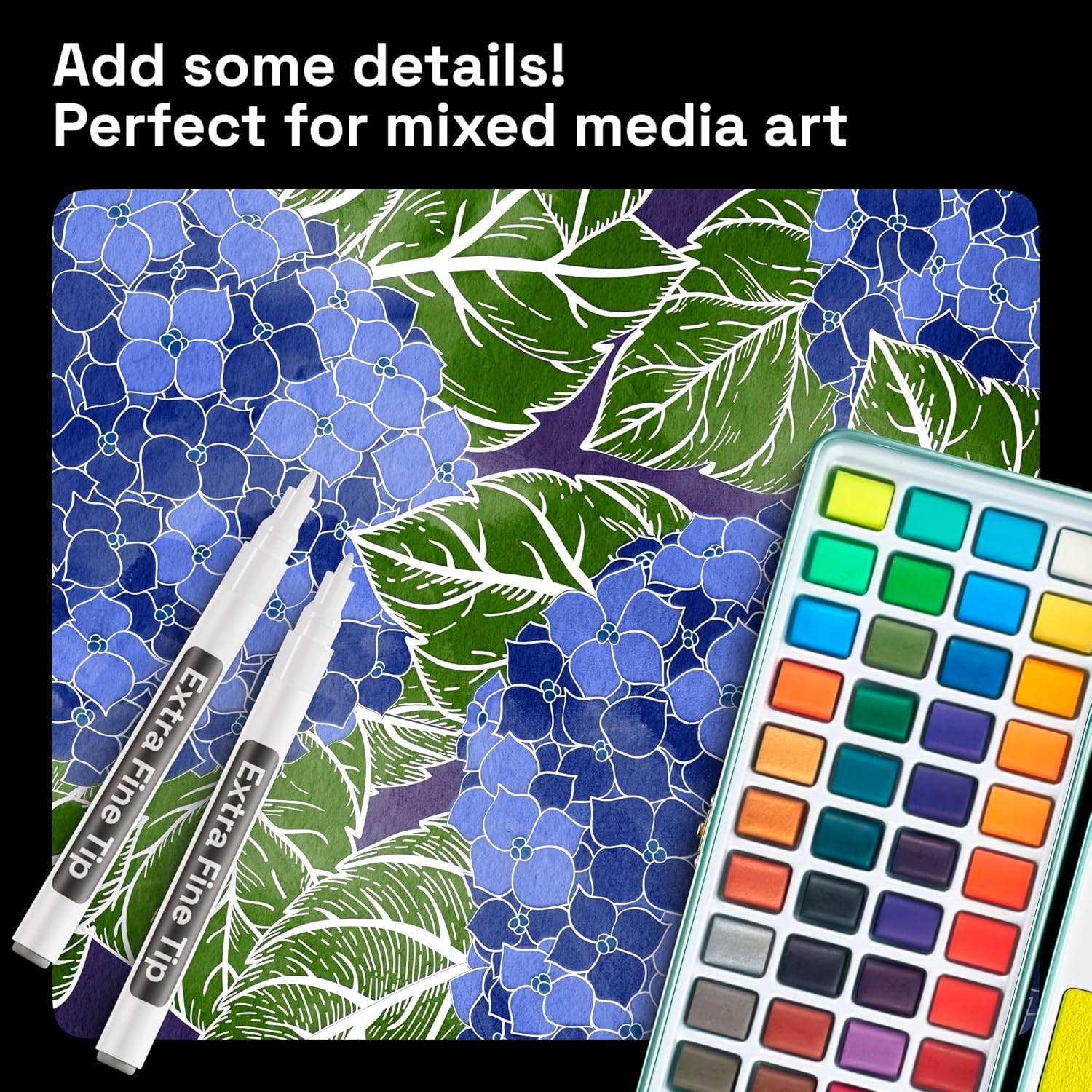 White Acrylic Paint Marker Extra Fine Tip 0.7mm for Glass Rock Ceramic Wood 5 Pk