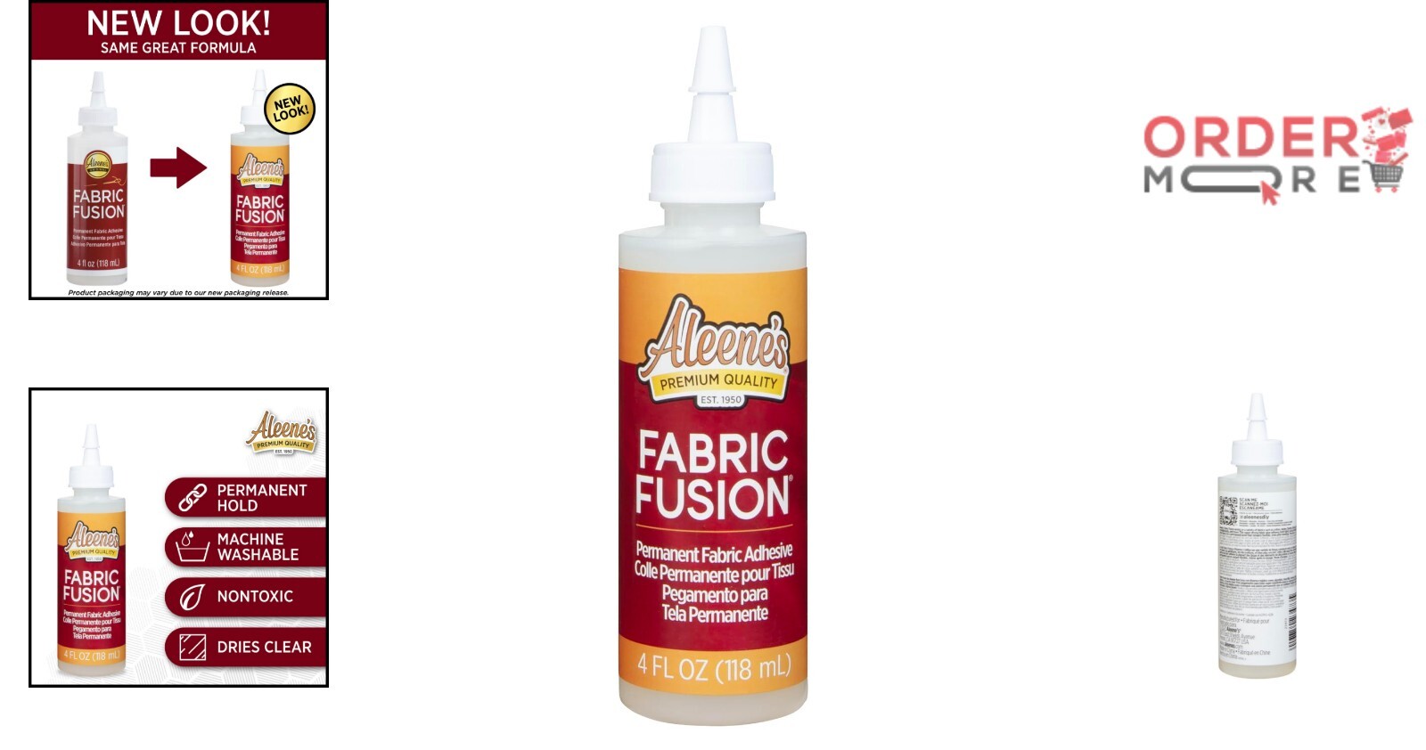 Permanent Fabric Glue (4 fl. oz.) – Versatile Adhesive for Crafting & Repairs