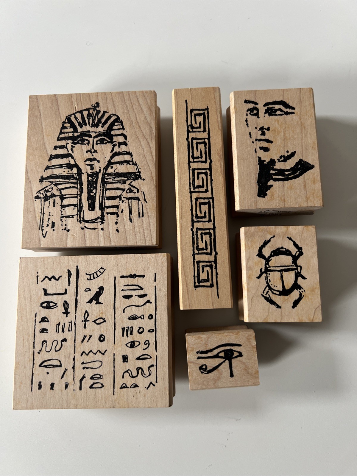 NEW Art Impressions Egyptian Rubber Stamp Lot Of 6 Art Journal, Collage, Travel