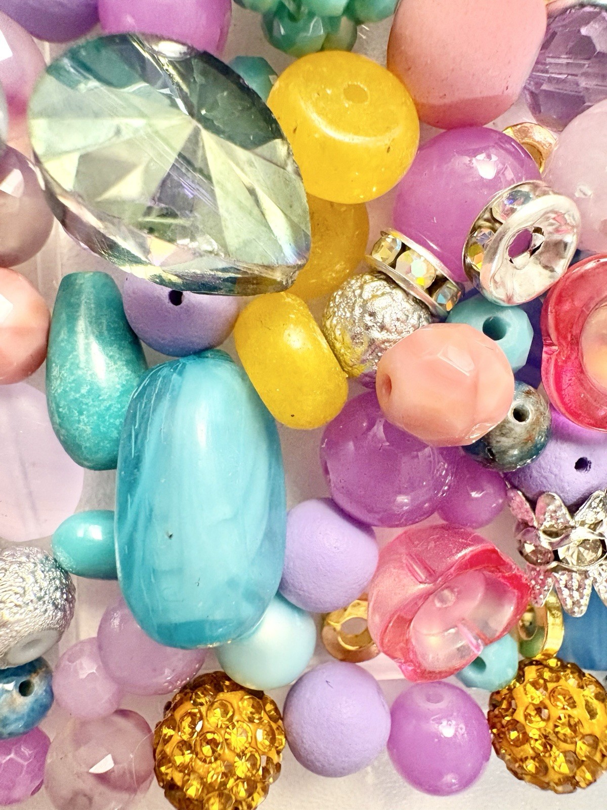 Roller Disco BEAD MIX for Jewelry Making – Glass, Gemstone, Boho, Charms