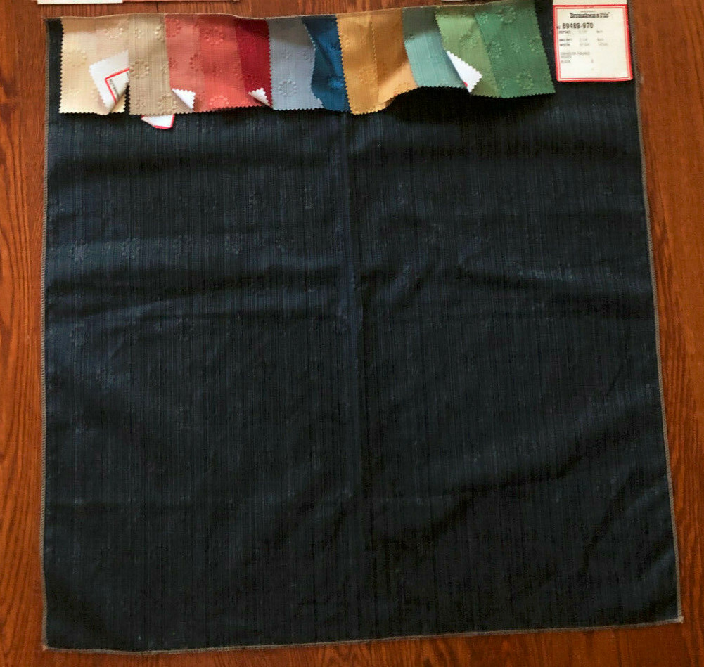 BRUNSCHWIG & FILS Chandler Woven in Black 27 1/2 x 28″ Fabric Sample