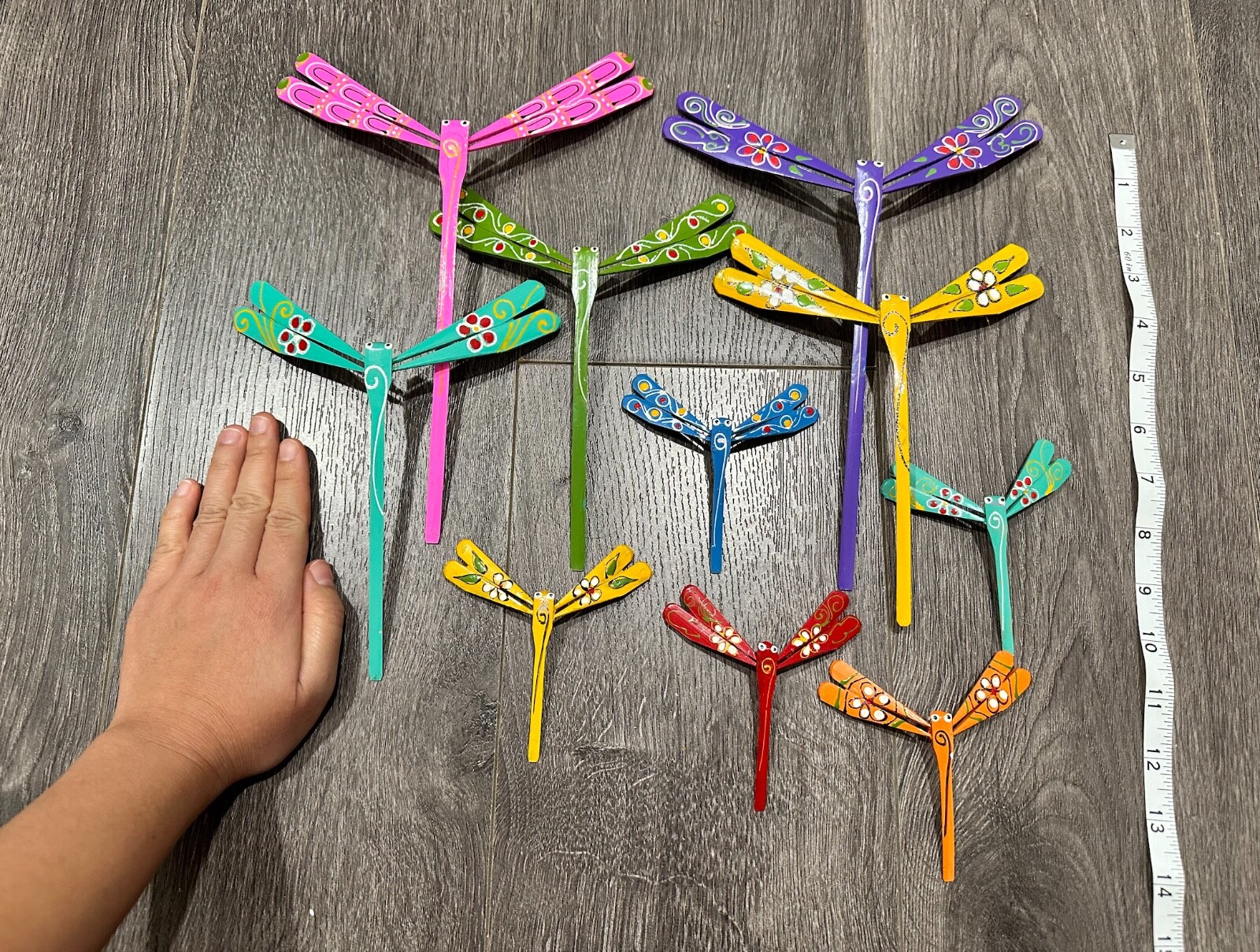 NEW 24H SHIP! Set 10 Handmade Bamboo Balancing Dragonfly ALL SIZES
