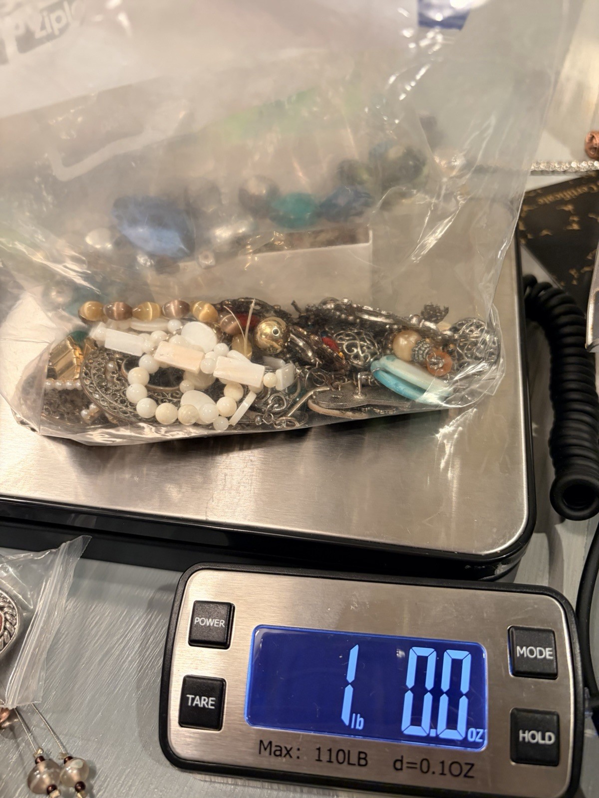 Mixed Jewelry Making Beads & Findings Lot, 1 LBS, see all photos