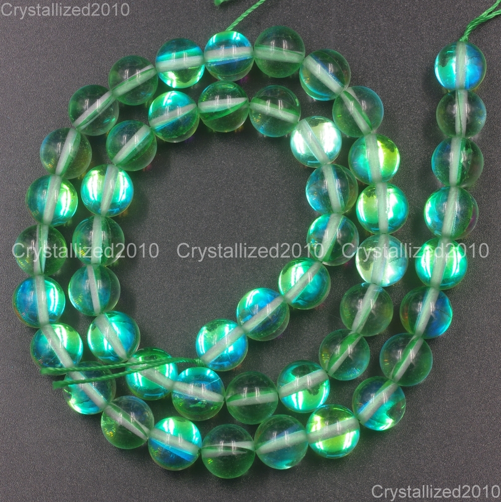 Top Crystal Glass Round Glitter Inside AB Coating Beads 6mm 8mm 10mm 12mm 15.5″