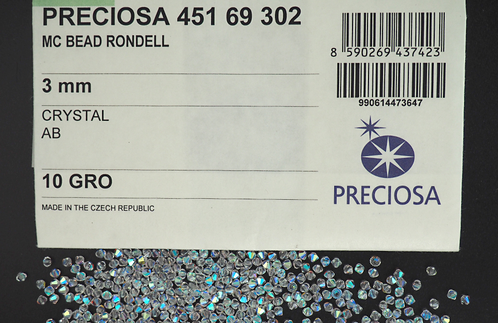 Czech Bicone Crystal Beads Crystal AB clear Aurora Boreale Rondelle Diamond