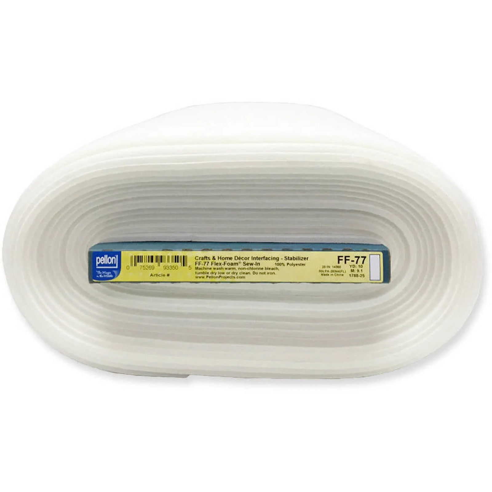 Pellon Flex Foam Fabric Cushion Stabilizer, off-White 20″ x 10 Yards by the Bolt