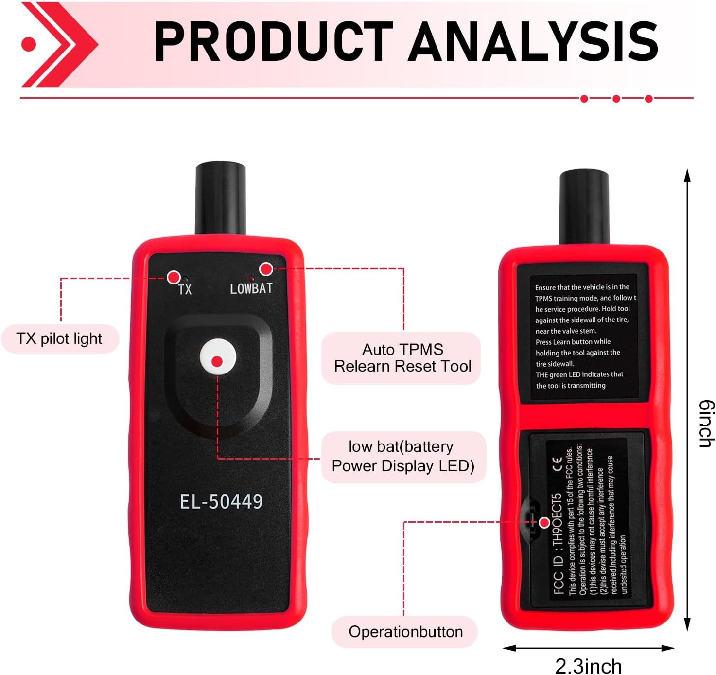 TPMS Activation Tool for Ford Lincoln – Tire Pressure Monitor Sensor Reset