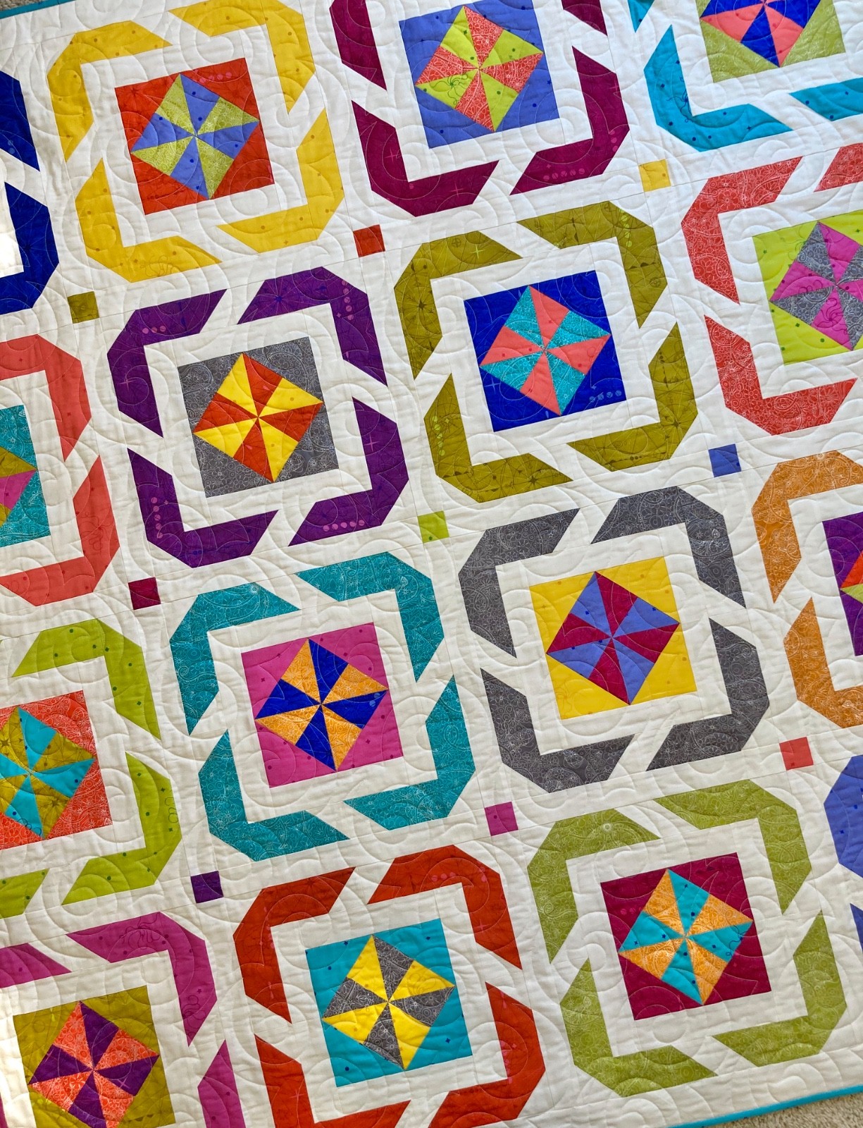 Handmade Quilt Throw Size 64″ x 64″ Handmade Quilt for All Ages
