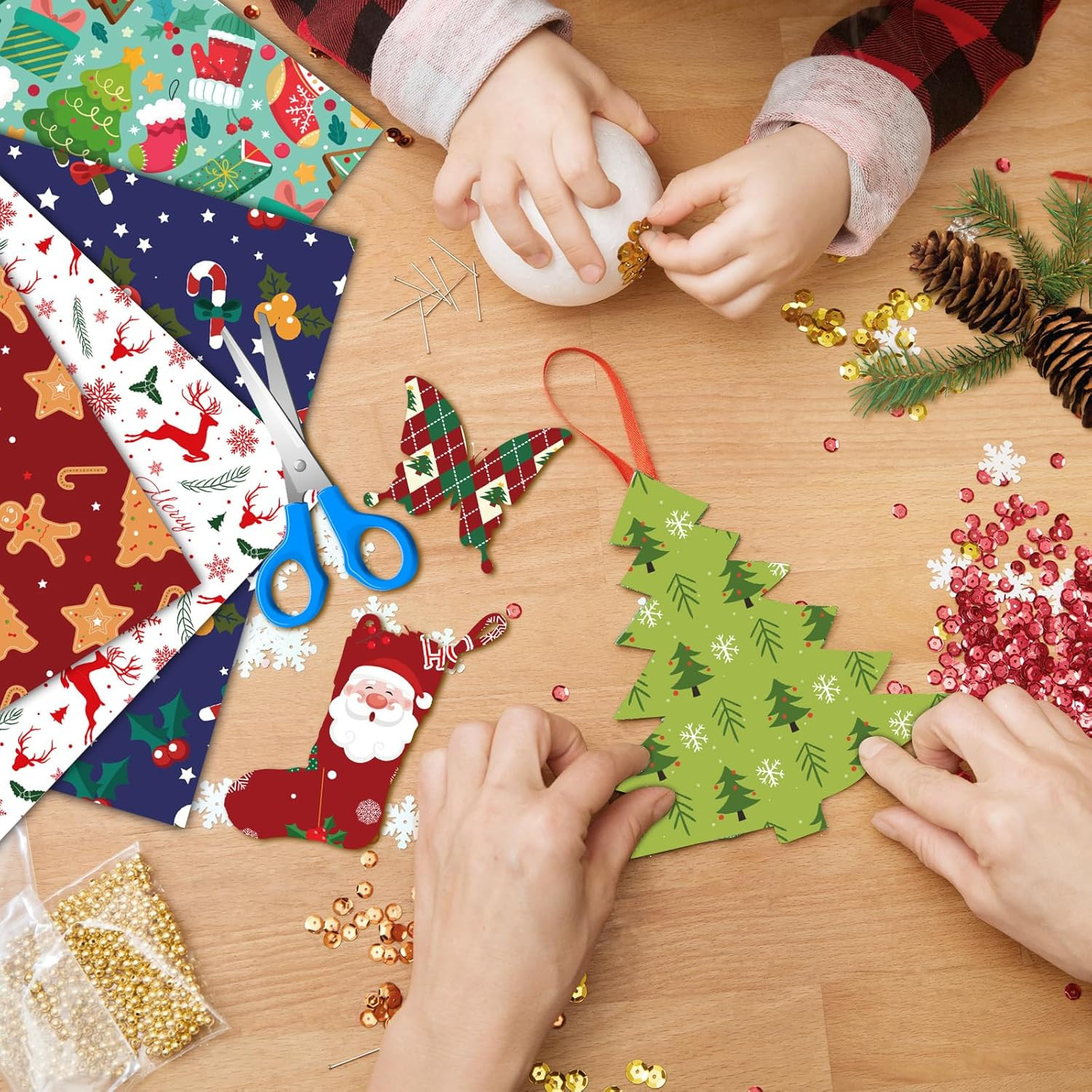 24 Sheets Christmas Scrapbook Paper 12X12 Double Sided Pattern Paper