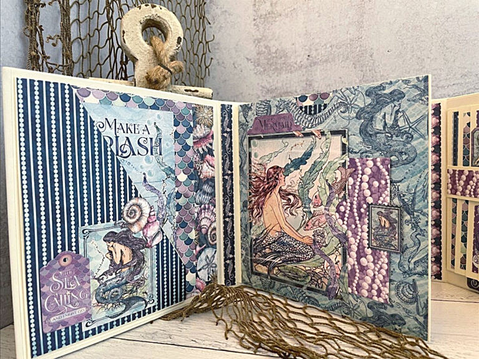 GRAPHIC 45 MAKE A SPLASH TRIFOLD WATERFALL FOLIO ALBUM KIT VOL 6 2023
