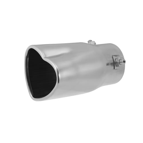 Car Exhaust Tip Pipe 2.36″ Inlet 2.72″x2.32″ Outlet Heart Shaped Exhaust Tail
