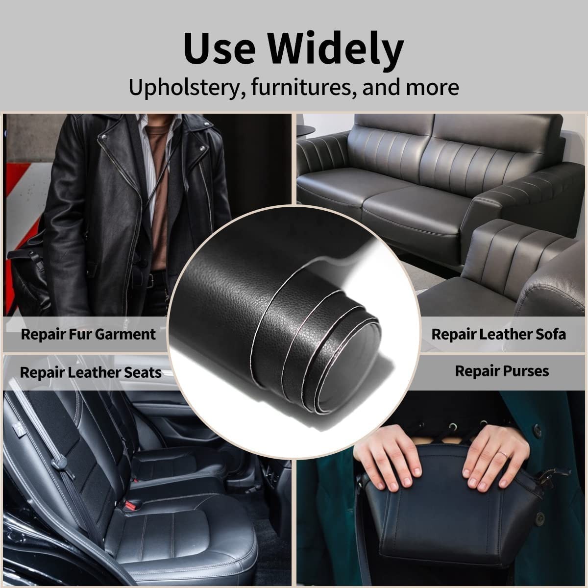Self-Adhesive Leather Repair Patch Vinyl Repair Kit for Couch/Furniture/Sofas