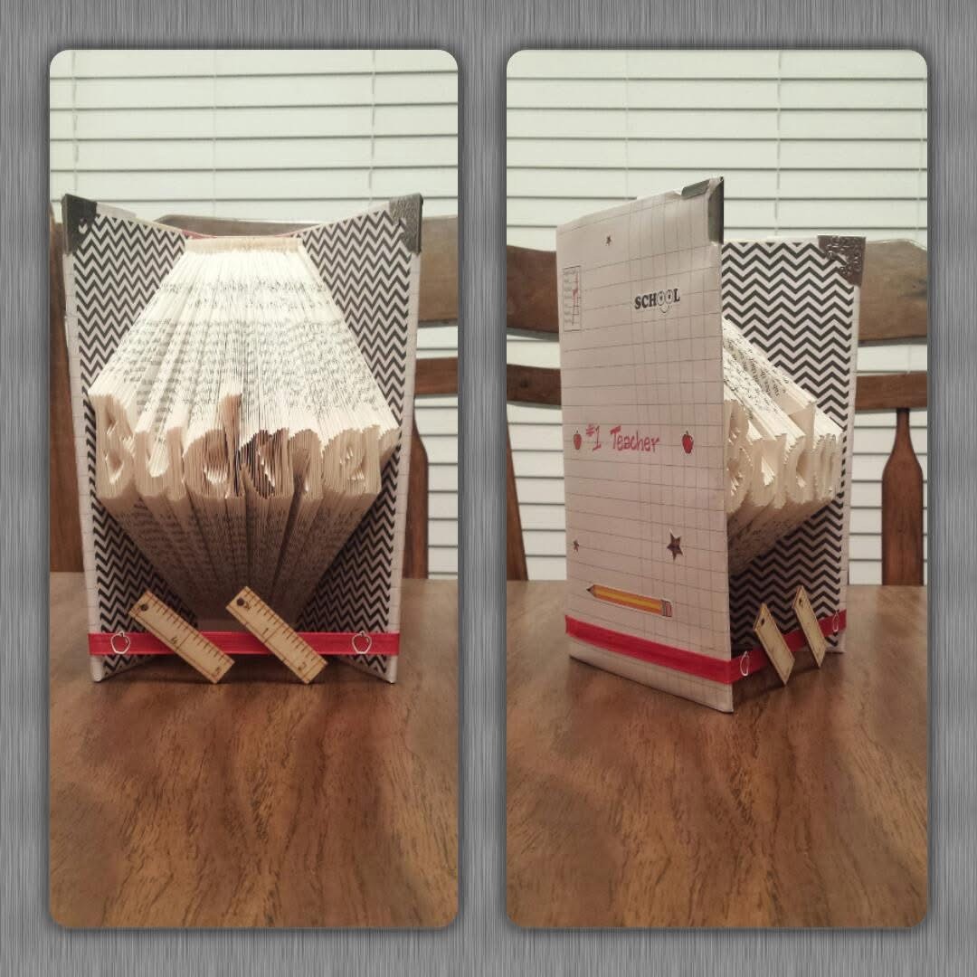 Custom Folded Book – Date, Name!!! Hand Folded To Order. Makes A Great Gift
