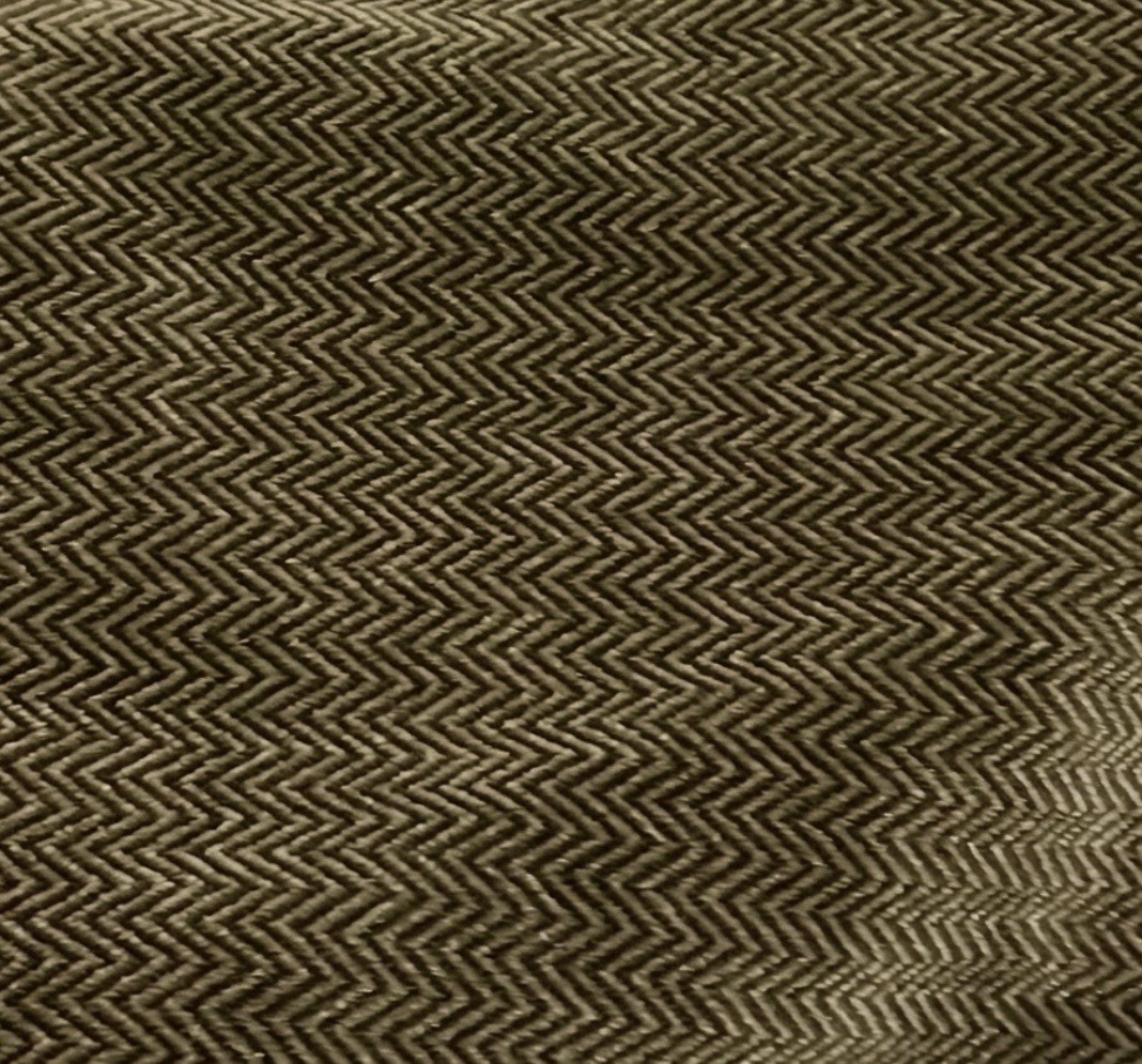 OLIVE GREEN Zig zag linen fabric 56” Width Sold By The Yard