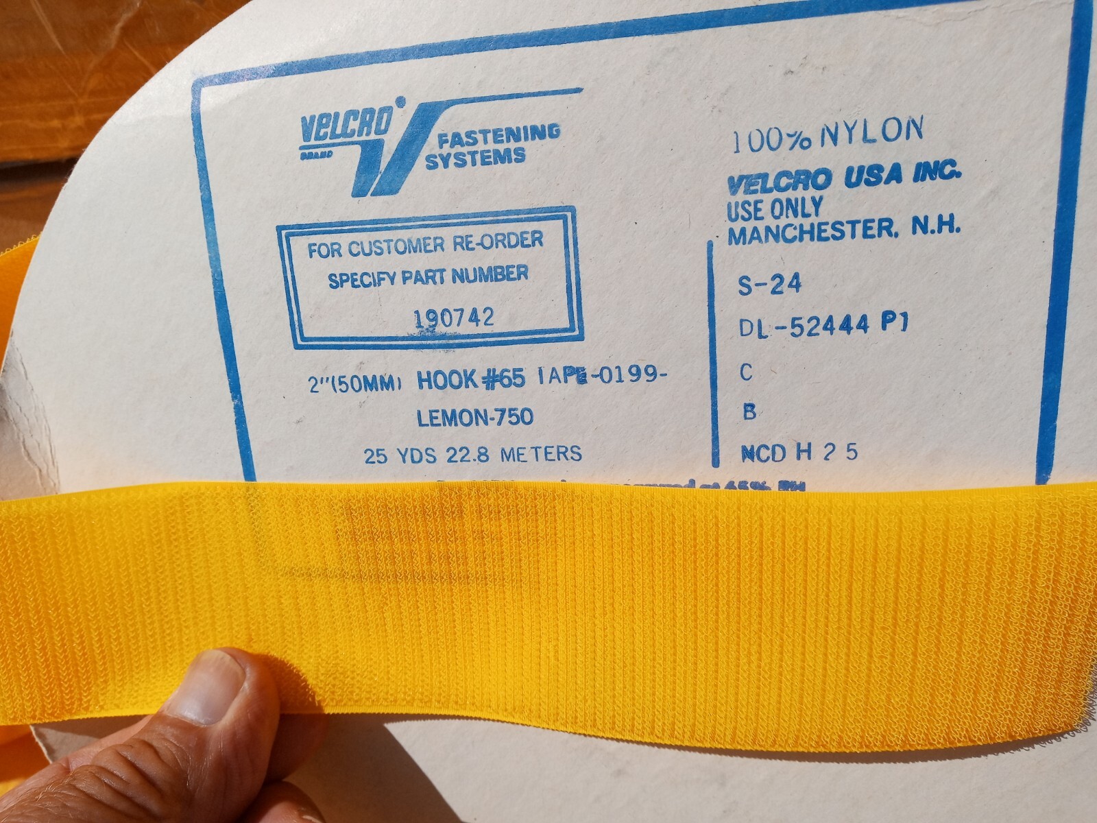 velcro 2″ BOTH Hook and Loop sew on NEW YELLOW or RED Your Choice Genuine Velcro