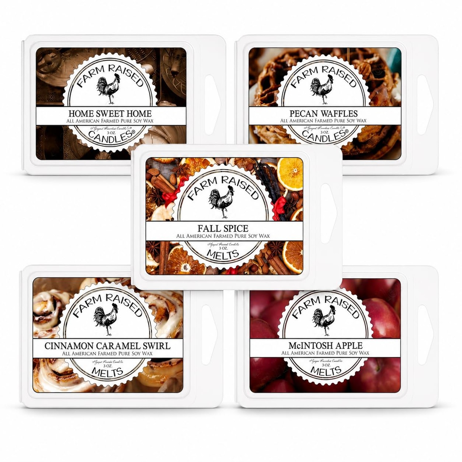 USA Grown Soy Wax Melts – Fall Spice – Bakery Variety Pack – 5 Pack, 16oz