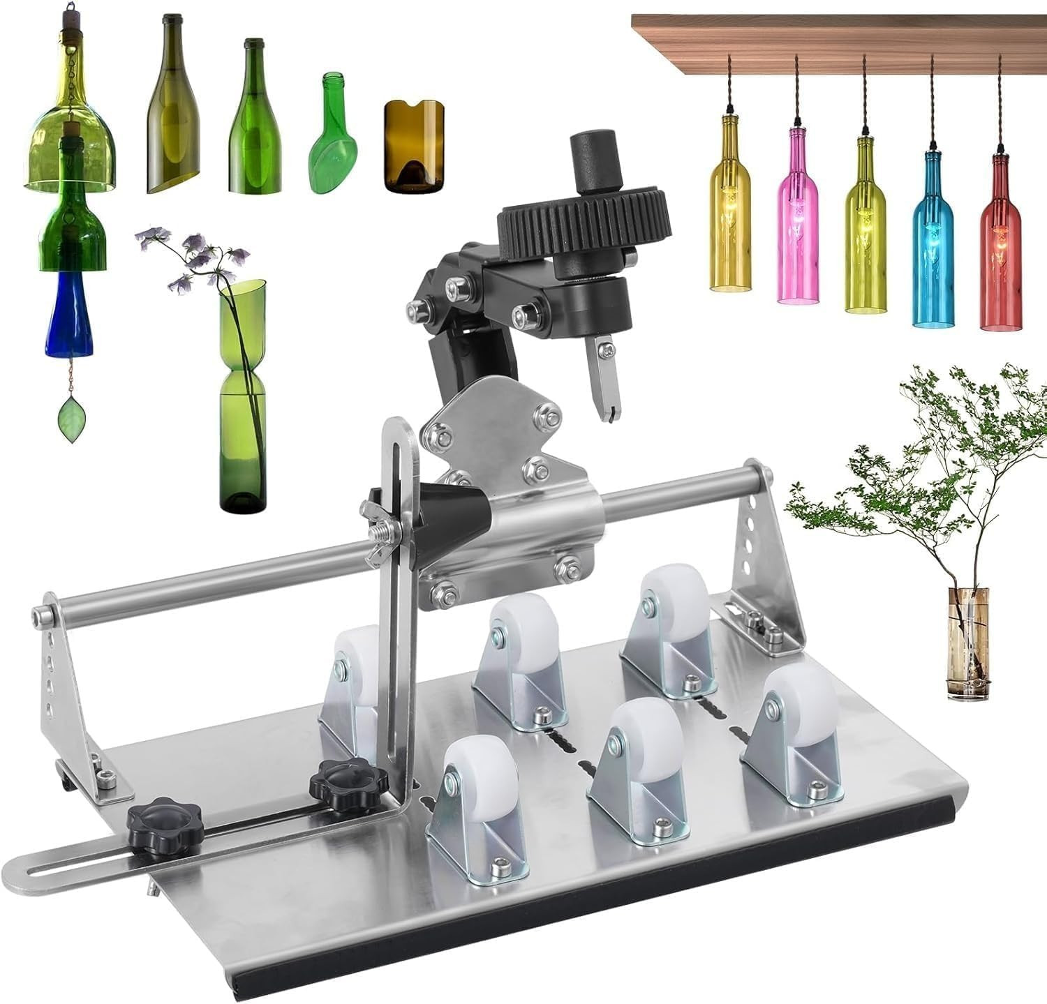 Upgraded Glass Bottle Cutter Kit, Wine Bottle Cutter, Glass Bottle Cutter Set Gl