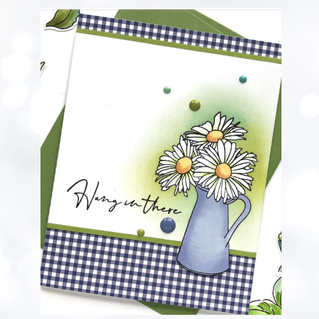 Altenew CHAMOMILE Ditsy Print Tea Cup Flowers Rubber Stamps