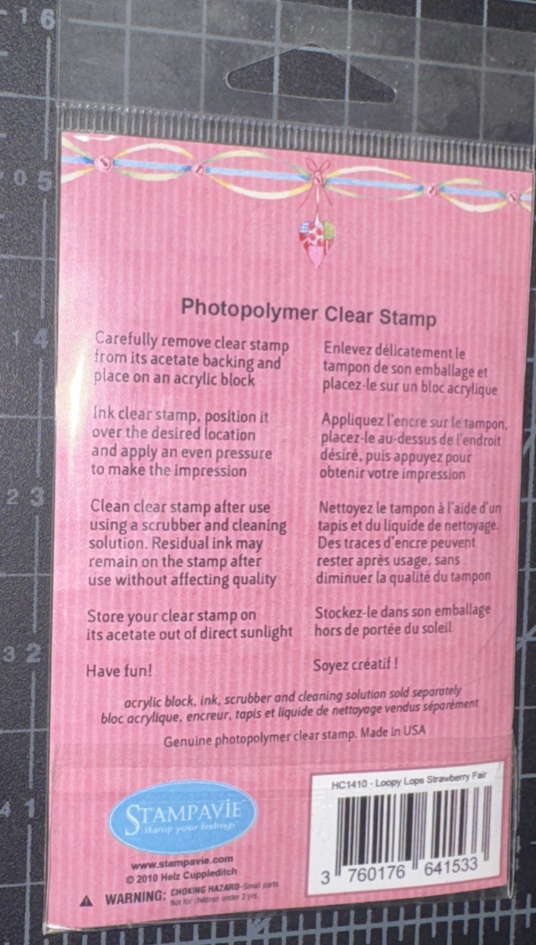 Stampavie Helz Cuppleditch Clear Stamps – Loopy Lops Strawberry Fair New