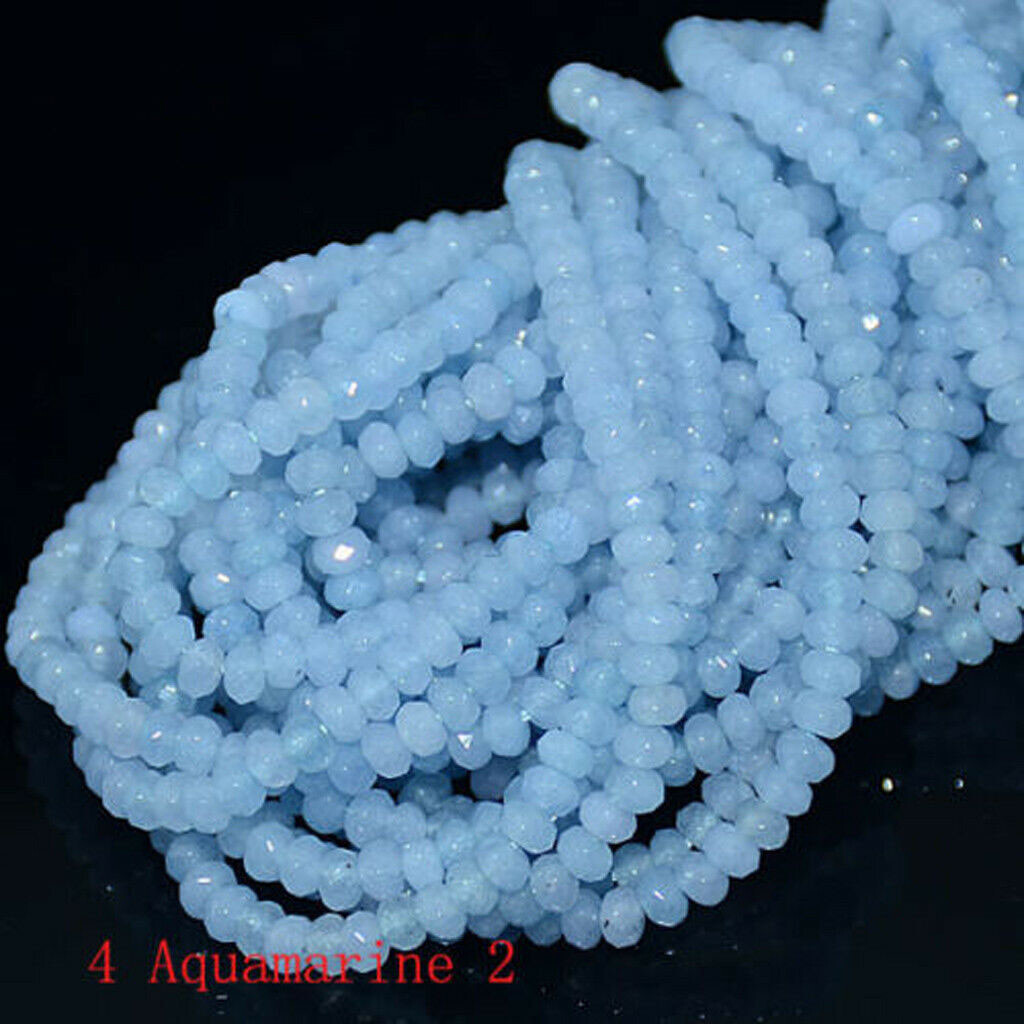 Faceted 2x4mm Natural Multicolor Gemstone Rondelle Loose Beads 15” Strand
