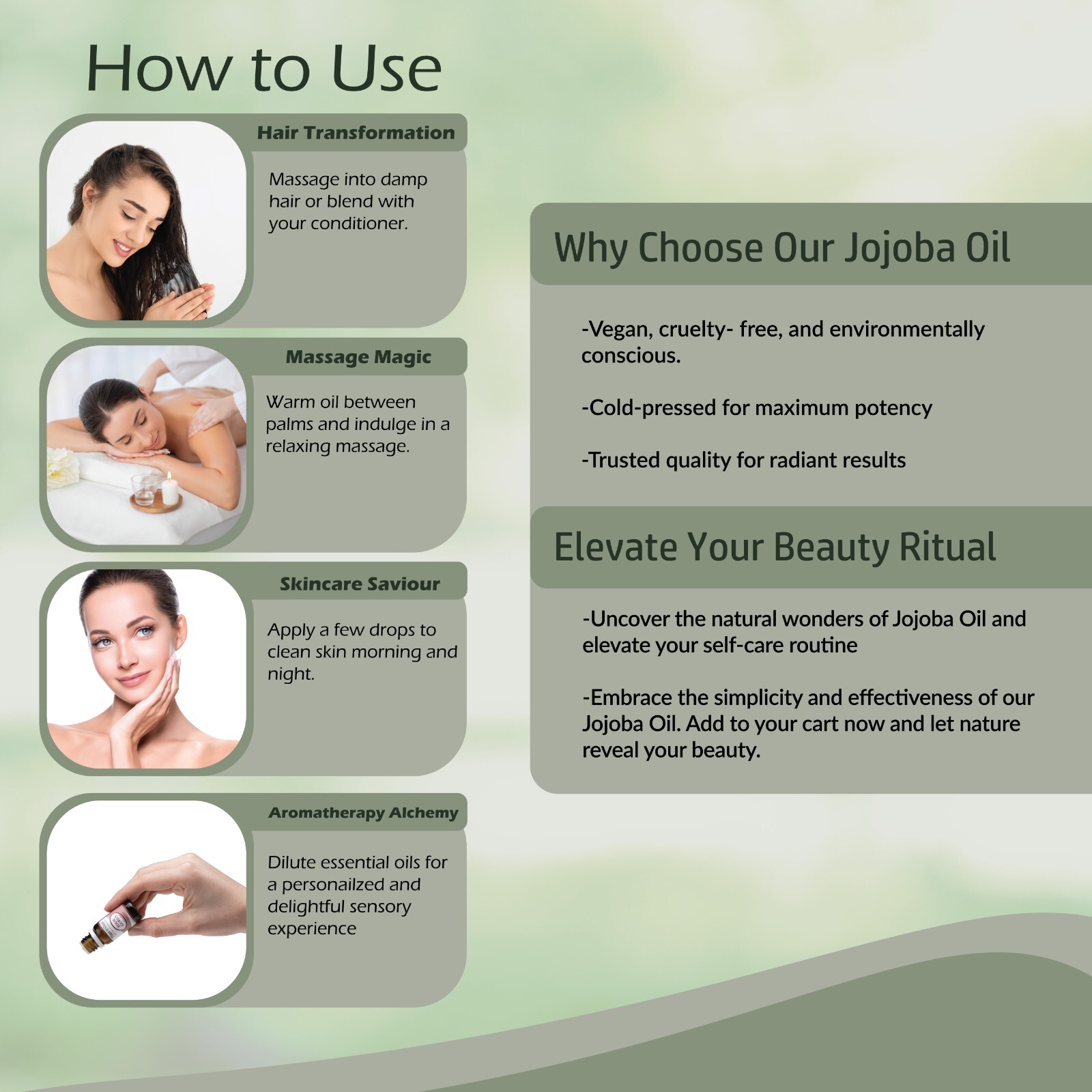 Golden Jojoba Oil 4 oz. Cold Pressed 100% Pure Natural For Skin, Hair, Face