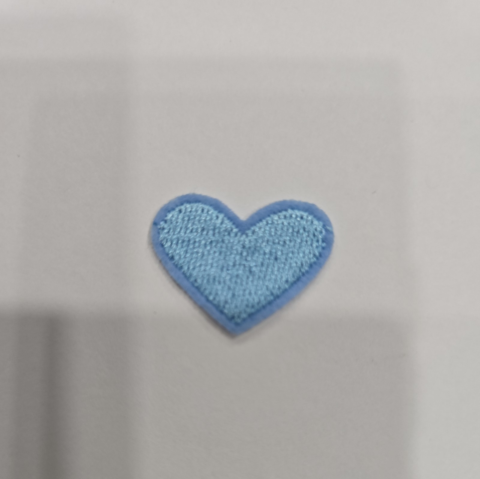 Light blue Heart Embroidered Iron On Patch