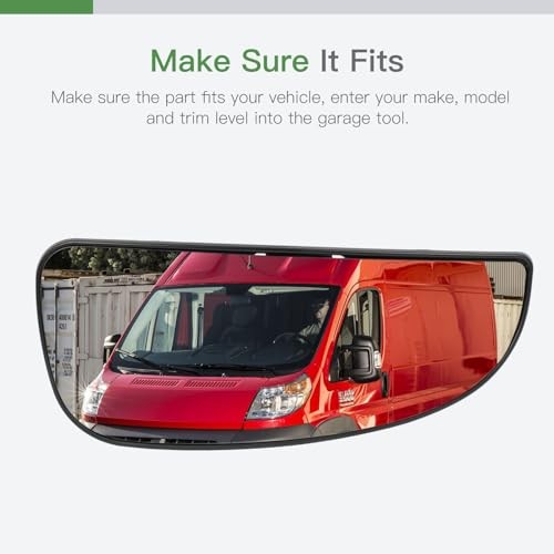 Exterior Mirror Replacement Glass Passenger Right Side Fit For Ram Promaster
