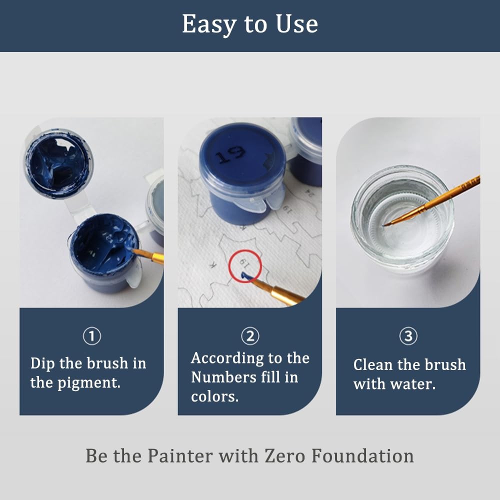 Abstract Painting By Numbers Kit Embroidery Cross Stitch Wall Art DIY