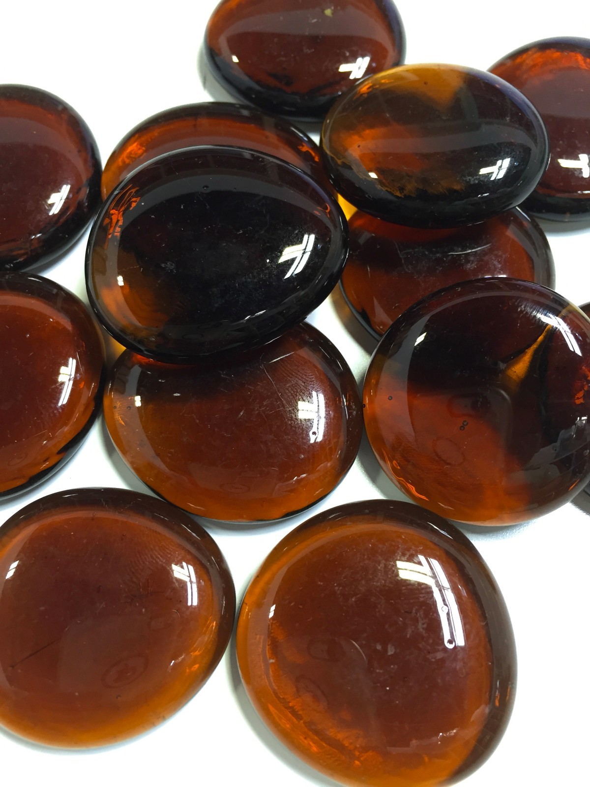 LG DARK AMBER Glass Gems, Marbles, Pebbles, Mosaic Tiles