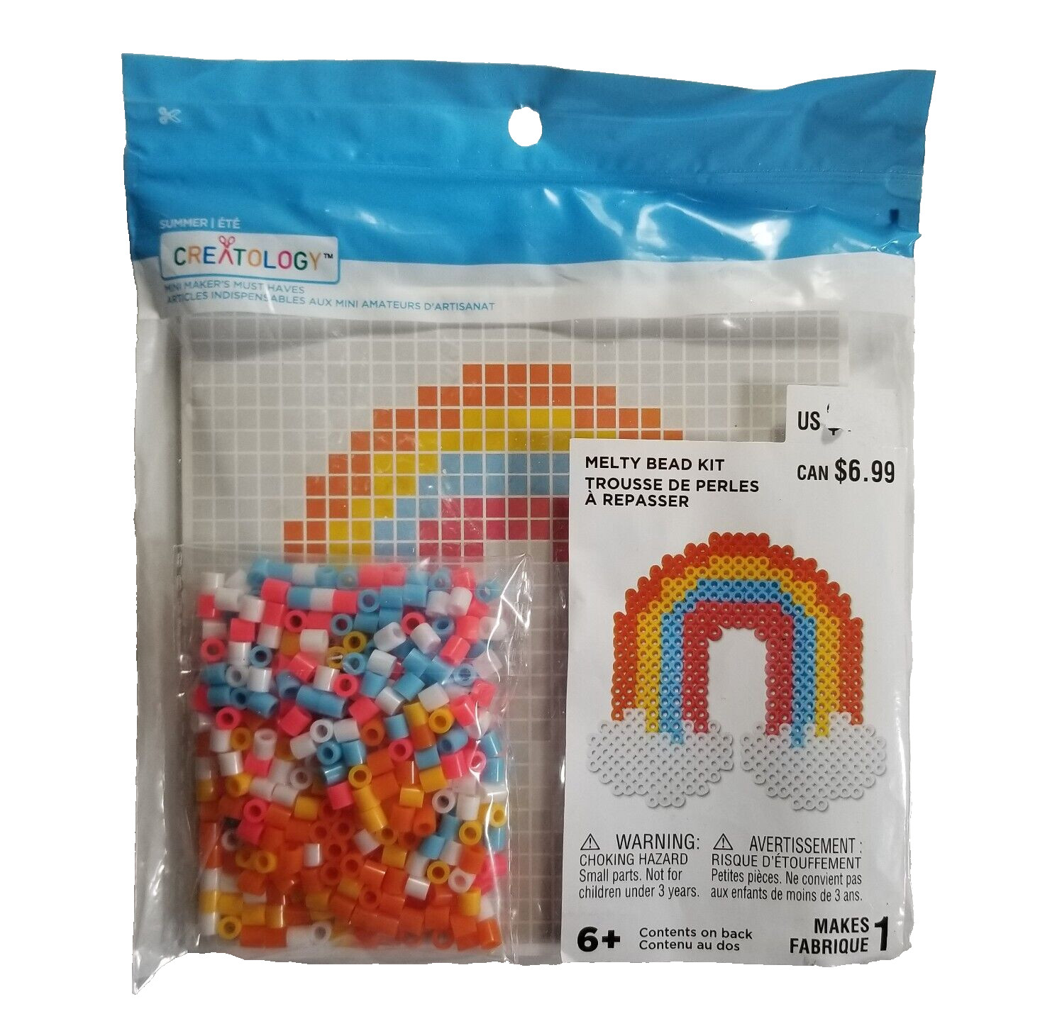 Kid’s Crat Kit Melty Bead Kit Rainbow Creatology Ages 6 Years + NEW FUN