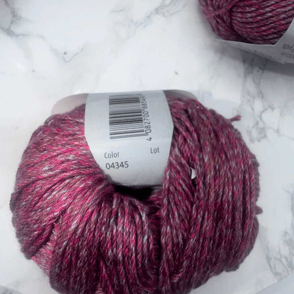 SMC SELECT Violena Cotton Modal Blend Red Grey Yarn-8 Skeins NEW!
