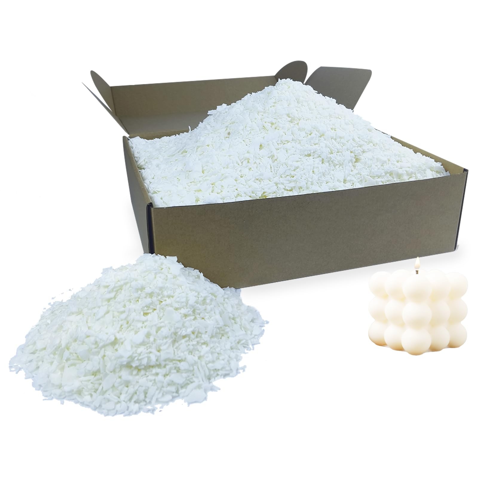 Soy Wax Flakes Pure White 100% Natural Bulk 10 Pound Premium Quality