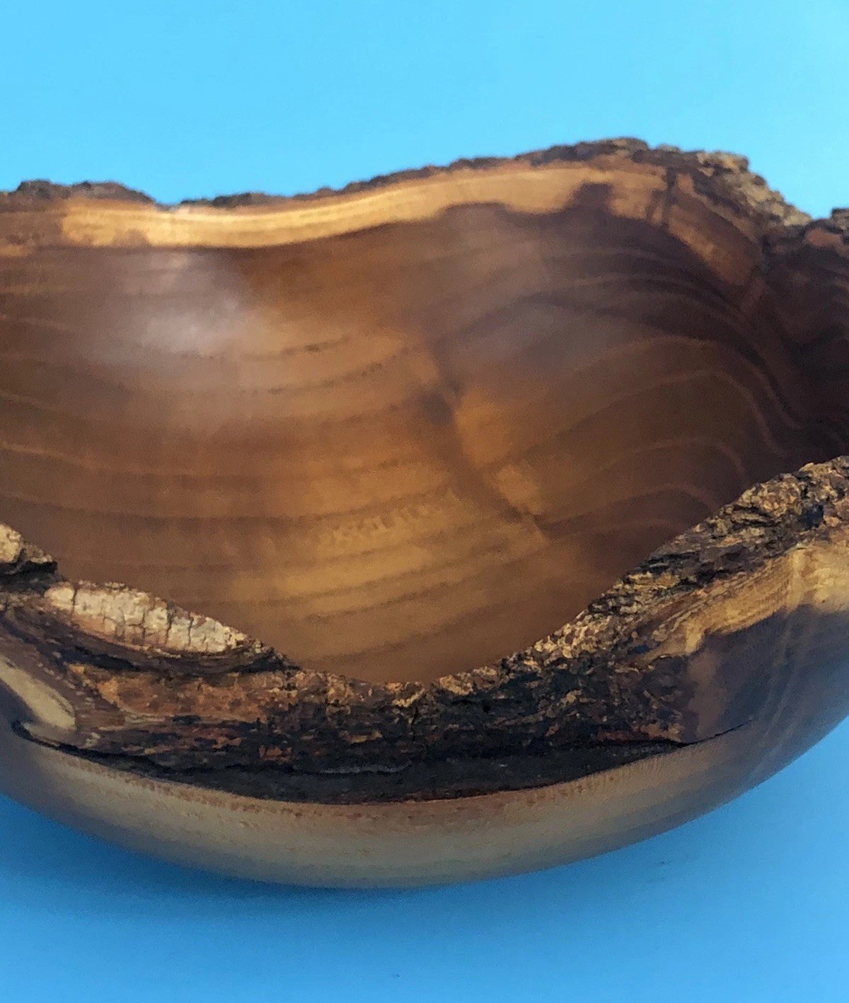 1994 Tom Mumper Mulberry Live Edge Hand-Turned Bowl Signed, Dated, #691