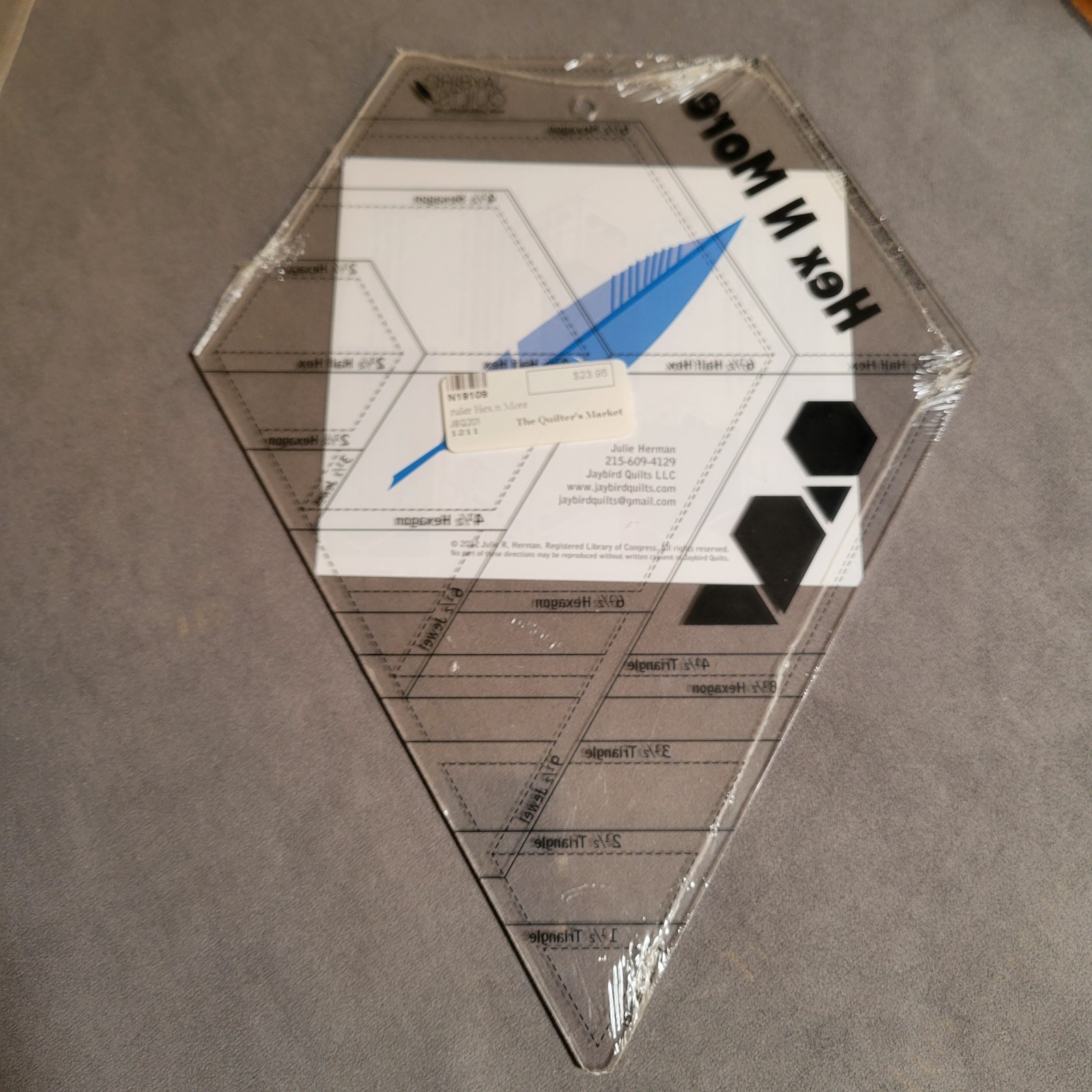 Jaybird Quilts Hex N More Ruler JBQ201 Multi-Size Quilting Template Tool NEW